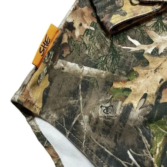 SHE OUTDOOR Long Sleeve Button Down Camo Shirt Size Medium - Picture 5 of 5